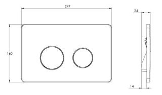 Кнопка смыва AZARIO KAPRIS AZ-8200-0086/AZ-P57-0160 двойная, круглая, цвет золото